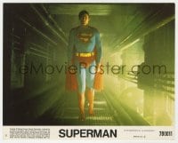 5x025 SUPERMAN 8x10 mini LC #6 1978 great c/u of Christopher Reeve in costume approaching camera!