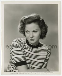 5x875 SUSAN HAYWARD 8.25x10 still 1948 pretty waist-high portrait in casual striped shirt!