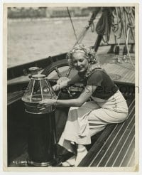 5x893 THELMA TODD 8x10 still 1930s the dumb blonde on a ship learning what a compass really is!
