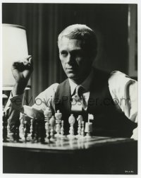 5x903 THOMAS CROWN AFFAIR 8x10.25 still 1968 great close up of Steve McQueen playing chess!