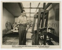 5x928 TWO MRS. CARROLLS 8x10.25 still 1947 Humphrey Bogart holding paint brush standing by easel!