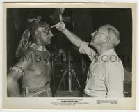 5x929 UNCONQUERED 8.25x10.25 still R1959 Cecil B. DeMille on set with Native American actor!