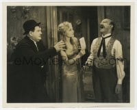 5x948 WAY OUT WEST 8x10 still 1937 Oliver Hardy panicked by James Finlayson holding gun by Lynn!