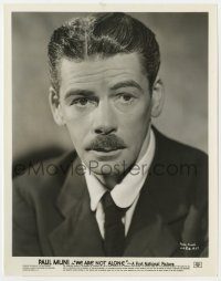 5x949 WE ARE NOT ALONE 8x10.25 still 1939 head & shoulders portrait of Paul Muni with mustache!