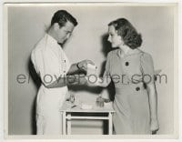 5x986 YOUNG DR. KILDARE 8x10.25 still 1938 Lew Ayres performs first aid on Lynne Carver's burn!