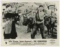 5x212 CONQUEROR English FOH LC 1956 Ted de Corsia taunts miserable barbarian John Wayne in stocks!