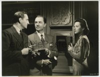 5x221 CROSSROADS deluxe 7.25x9.5 still 1942 Rathbone w/gun, William Powell & Hedy Lamarr by safe!