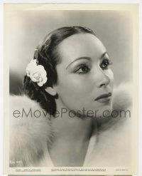 5x252 DOLORES DEL RIO 8x10.25 still 1935 head & shoulders portrait with rose in hair by Ferenc!
