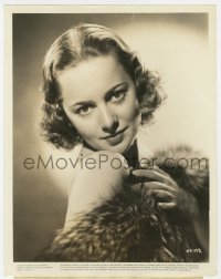 5x679 OLIVIA DE HAVILLAND 8x10.25 still 1938 in fur with bare shoulders for Four's a Crowd!