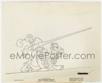 5x745 RELUCTANT DRAGON 8.25x10 still 1941 animation art of Sir Giles, knight in armor on horse!