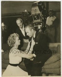 5x770 ROGUE COP candid 7.25x9.25 still 1954 director watches George Raft & Anne Francis rehearse!