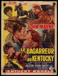 5y165 FIGHTING KENTUCKIAN Belgian 1949 rougher, tougher & more romantic John Wayne + Oliver Hardy!