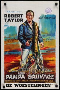 5y180 SAVAGE PAMPAS Belgian 1967 Hugo Fregonese, Robert Taylor as cowboy in South America!