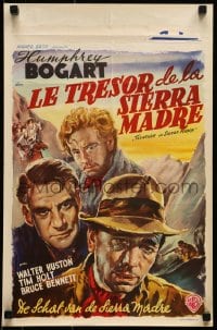 5y185 TREASURE OF THE SIERRA MADRE Belgian 1948 Wik art of Humphrey Bogart, Tim Holt & Huston!