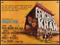 5y303 GENGHIS KHAN British quad 1965 Omar Sharif as Mongolian Prince of Conquerors, Stephen Boyd!