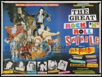 5y305 GREAT ROCK 'N' ROLL SWINDLE British quad 1980 Hirsch art of Sex Pistols & punk rockers!