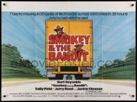 5y329 SMOKEY & THE BANDIT British quad 1977 art of Burt Reynolds, Sally Field & Jackie Gleason by Solie!