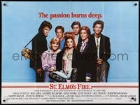 5y331 ST. ELMO'S FIRE British quad 1985 Rob Lowe, Demi Moore, Emilio Estevez, Ally Sheedy, Judd Nelson