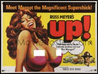5y335 UP! British quad 1983 Russ Meyer, different art of sexy barely-dressed Margo Winchester!