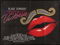 5y338 VICTOR VICTORIA British quad 1982 Andrews, Edwards, cool lips & mustache art by John Alvin
