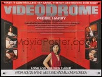 5y340 VIDEODROME advance British quad 1983 Cronenberg, James Woods, different art of Debbie Harry!
