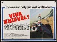 5y341 VIVA KNIEVEL British quad 1977 Tanenbaum art of greatest daredevil jumping his motorcycle!