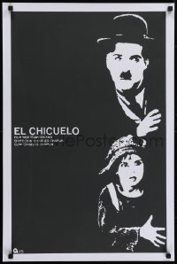 5y082 KID silkscreen Cuban R1990s completely different art of Charlie Chaplin & Jackie Coogan!