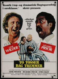 5y053 STIR CRAZY Danish 1981 Gene Wilder & Richard Pryor, directed by Sidney Poitier!