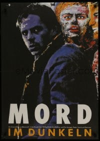 5y614 MORD I MORKET East German 23x32 1989 Sune Lund-Sorensen, cool completely different art!