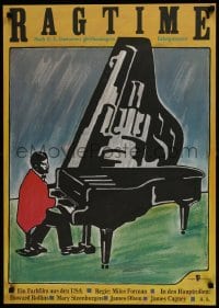 5y623 RAGTIME East German 23x32 1987 Milos Forman, different piano playing art by B. Krause!