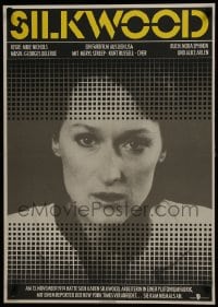 5y627 SILKWOOD East German 23x32 1986 Meryl Streep, Cher, Kurt Russell, directed by Mike Nichols!