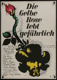 5y638 YELLOW ROSE East German 23x32 1983 striking cowboy western art by Fred Westphal!