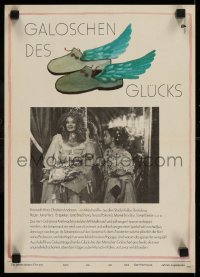 5y671 MAGIC GALOSHES East German 12x17 1987 Galose stasia, Juraj Herz, cool art of winged shoes!