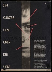 5y676 SHORT FILM ABOUT LOVE East German 12x16 1989 Krzysztof Kieslowski's Krotki Film o Milosci!
