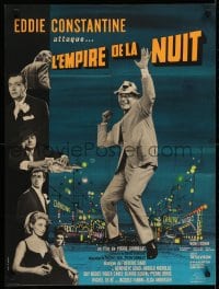 5y196 EMPIRE OF NIGHT French 22x30 1962 Pierre Grimblat's L'empire de la nuit, Eddie Constantine!