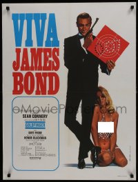 5y198 GOLDFINGER French 24x32 R1970 Sean Connery as Bond 007 with sexy girl by Thos & Bourduge!
