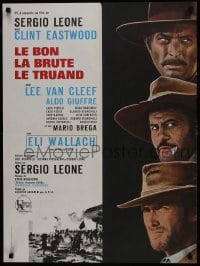 5y199 GOOD, THE BAD & THE UGLY French 23x31 R1970s Clint Eastwood, Lee Van Cleef, Sergio Leone!