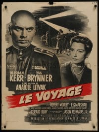 5y201 JOURNEY French 24x32 1959 different images of Yul Brynner & pretty Deborah Kerr!