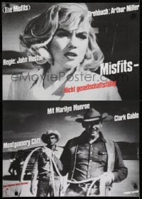5y110 MISFITS German R1972 Clark Gable, close-up of sexy Marilyn Monroe, John Huston!