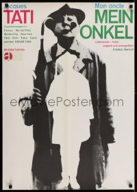 5y111 MON ONCLE German R1966 My Uncle, wacky different art of Jacques Tati as Mr. Hulot by Blase!