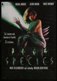5y118 SPECIES German 1995 sexy alien Natasha Henstridge, Kingsley, sci-fi/horror, our time is up!