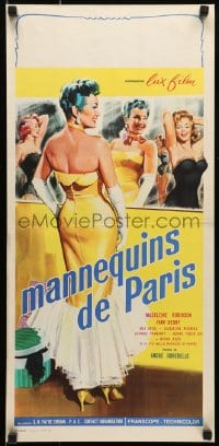 5y932 MANNEQUINS OF PARIS Italian locandina 1957 Andre Hunebelle's Mannequins de Paris, different