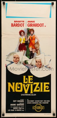 5y948 NOVICES Italian locandina 1971 great Ciriello art of nun Brigitte Bardot & Annie Girardot!