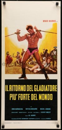 5y962 RETURN OF THE GLADIATOR Italian locandina 1971 Albertini, Il ritorno del gladiatore piu forte