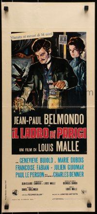 5y980 THIEF OF PARIS Italian locandina 1967 Louis Malle, Jean-Paul Belmondo, Bujold, Tino Avelli!