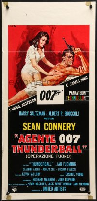 5y984 THUNDERBALL Italian locandina 1965 art of Sean Connery as James Bond 007 by Averardo Ciriello