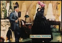 5y834 GONE WITH THE WIND group of 2 Italian 27x39 pbustas R1960s Clark Gable, Leigh, different!