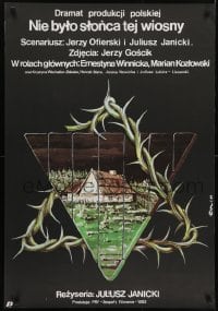 5y774 NIE BYLO SLONCA TEJ WIOSNY Polish 27x38 1984 WWII refugees, great Jakub Erol artwork!