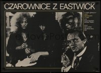 5y815 WITCHES OF EASTWICK Polish 26x37 1987 Jack Nicholson, Cher, Sarandon, Pfeiffer, Erol design!