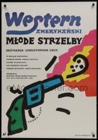 5y817 YOUNG GUNS Polish 26x38 1989 Emilio Estevez, Charlie Sheen, Sutherland, Mlodozeniec art